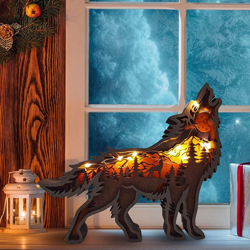 Universal - Lampe frontale en bois griffes de chien loup enfants lumineux  enfants chambre à coucher décoration lampe thermique LED USB lumineux pour  les enfants cadeaux